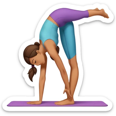 lady doing upward-facing forward bend  sticker
