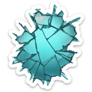 shattered glas sticker