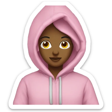 Pink Palm Puff Hoodie sticker