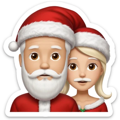 santa husband wife sticker