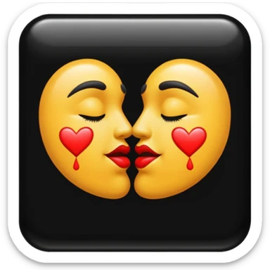 💋 Make kiss stamp in black colour sticker