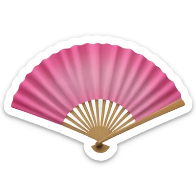 Pink venus hand fan sticker