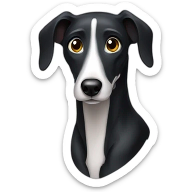 black dog galgo sticker