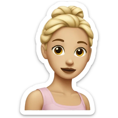 Blonde Girl With a Bun sticker