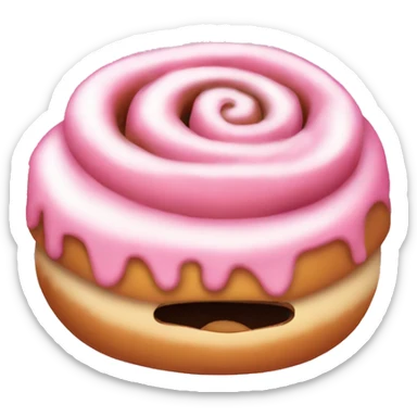 Pink cinnamon roll  sticker