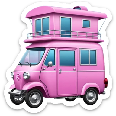 Ultra hotrod Haunted Barbie dream house Caravan motorbike tuk tuk  sticker