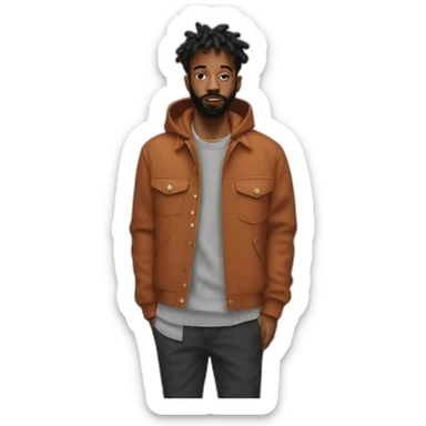 Brent faiyaz Full Outfit sticker