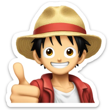 Monkey D. Luffy giving a thumbs up sticker