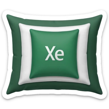 excel spreadsheet on a pillow sticker