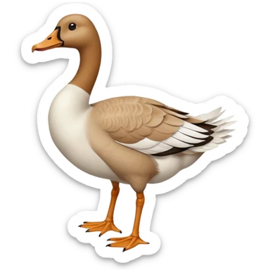 goose with human legs sticker