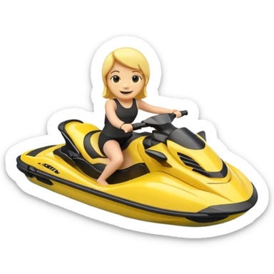 emoji jetski sticker