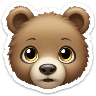 Baby bear sticker