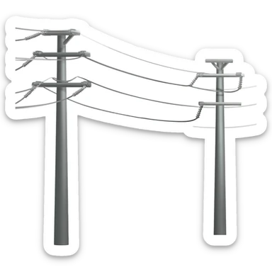 grey electricity power lines sticker