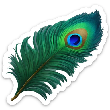 peacock feather sticker