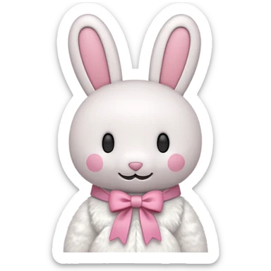 miffy with pink ribbons on ears sticker