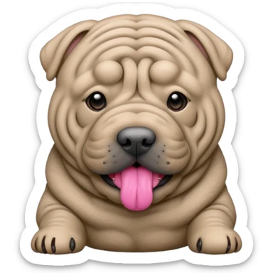 Grey Shar Pei sticker