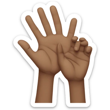 “More” in American Sign Language hands  sticker