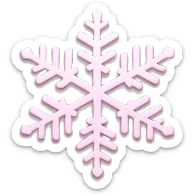 pale pink snowflake sticker
