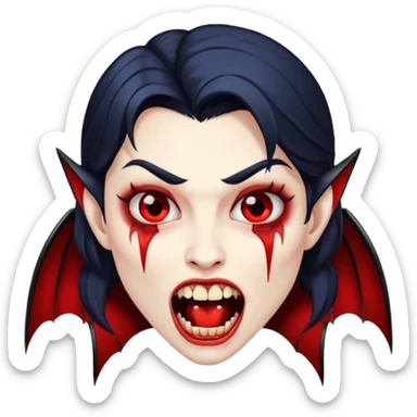 Sexy Vampire biting sticker