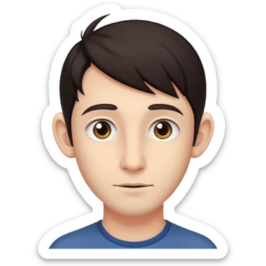 24 year old boy with long ears sticker