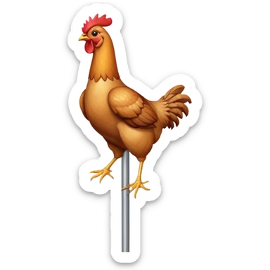 rotisserie chicken dancing on a pole sticker