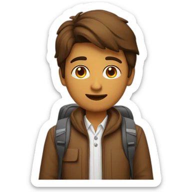 Thin tall brown indian student studying in munich germany sticker