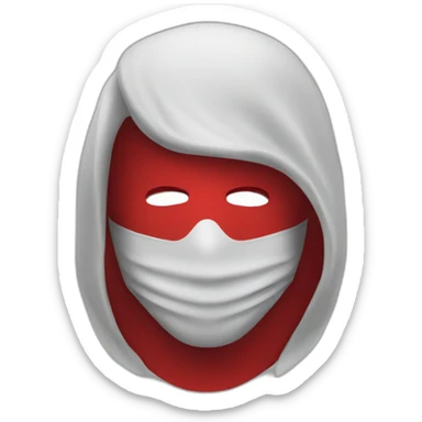 masked man in red sticker