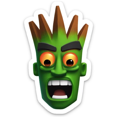 aku-aku crash bandicoot sticker