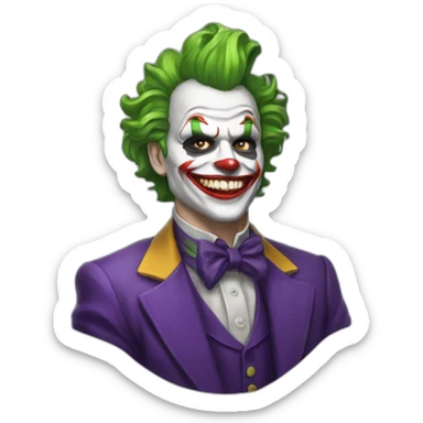 Jocker con los pelos parados sticker