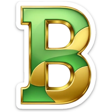 number 7 in golden and green shadows sticker