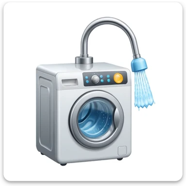 A Telegram Mini App logo for coordinating shared resources (shower bookings, washine machine usage) in a shared house with 10 residents.

 sticker