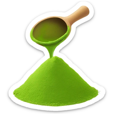 matcha powder sticker