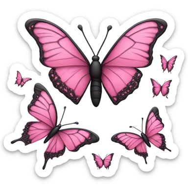 Pink butterflies sticker