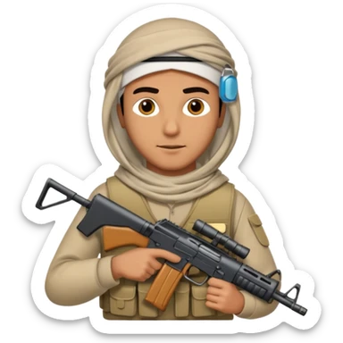 Árabe con arma  sticker