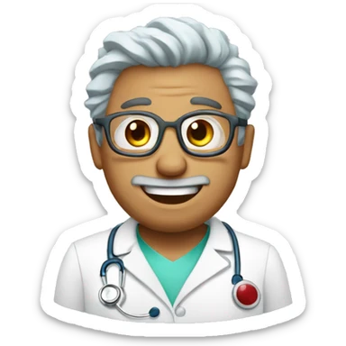 One Funny crazy doctor sticker