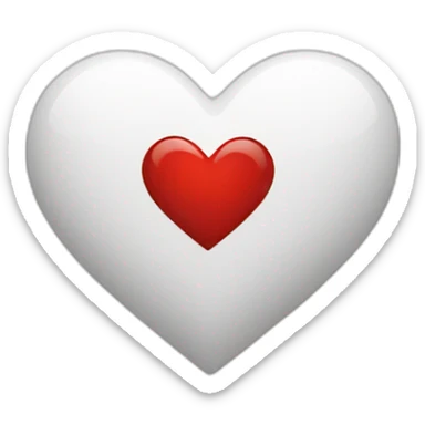 Love white heart sticker