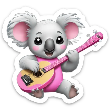 koala with pinky band playing padel sticker