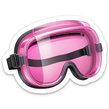 protective welding glasses with pink lenses and side shields, safety eyewear sticker