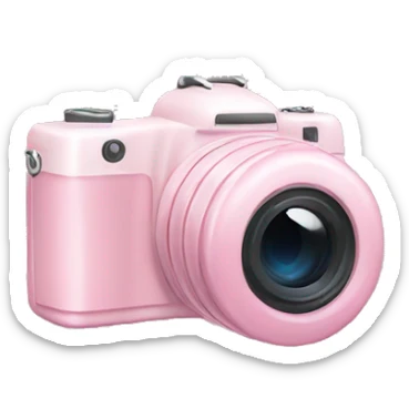 light pink digital camera sticker