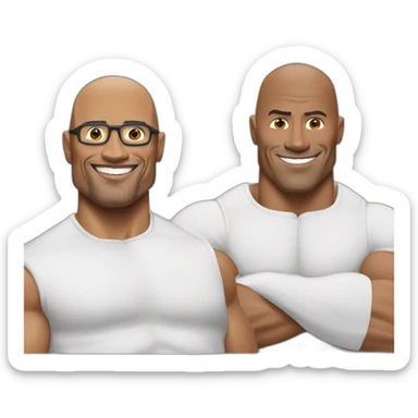 Dwayne Johnson and mister Clean sticker