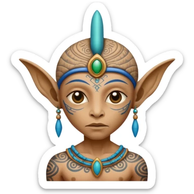 alien babylon ancient with tatooed sticker