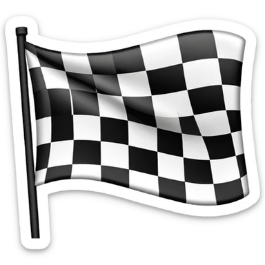 finish line with checkered flag sticker