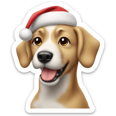 Christmas dog sticker