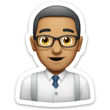 arab geek no glasses hearing aid sticker