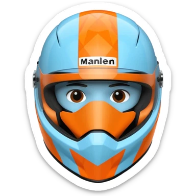Create a regular heart emoji with the same patterns and color as Lando Norris's 2025 helmet sticker