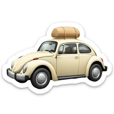 new 2006 volkswagen beetle in a light cream color sticker