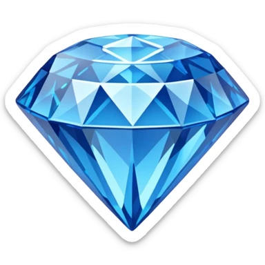 Blue diamond crystal sticker