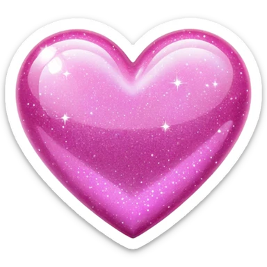 Sparkle heart sticker