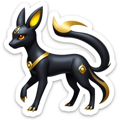 Futuristic Umbreon-Houndoom-Genesect-Pokémon-Fakémon-hybrid-creature sticker