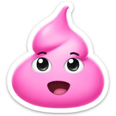 pink poop cute  sticker